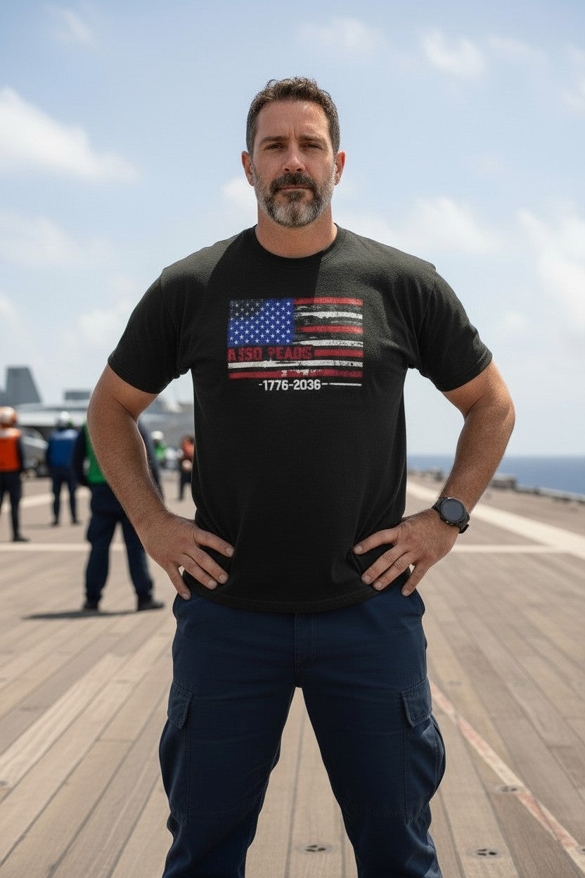 AMERICA 250 CLASSIC TEE - COMMEMORATIVE FLIGHT FLAG